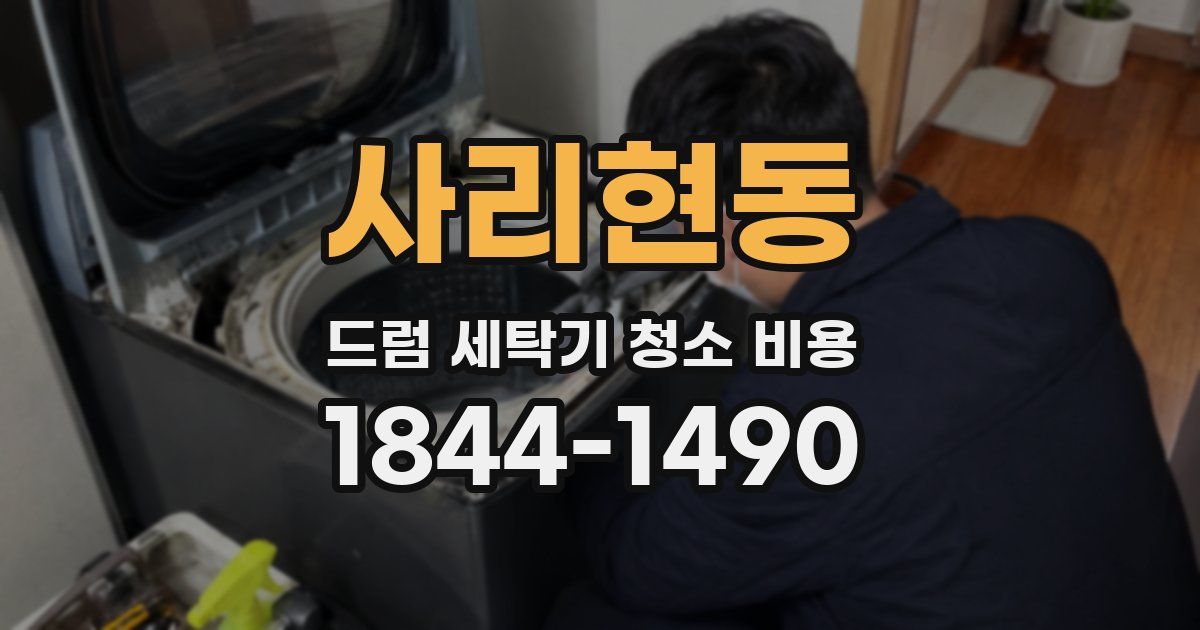 사리현동 드럼 세탁기 청소 비용