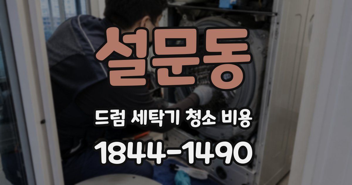 설문동 드럼 세탁기 청소 비용