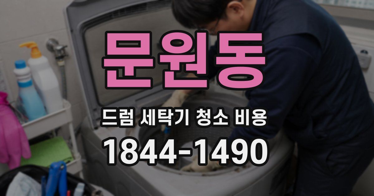 문원동 드럼 세탁기 청소 비용