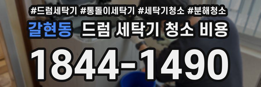 갈현동 드럼 세탁기 청소 비용