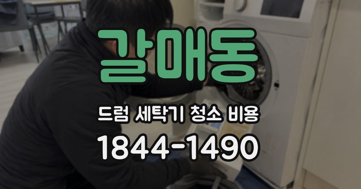 갈매동 드럼 세탁기 청소 비용