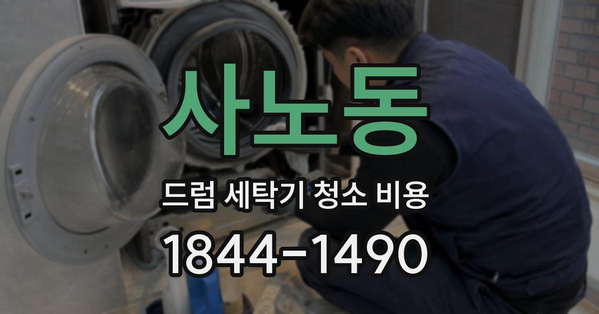 사노동 드럼 세탁기 청소 비용