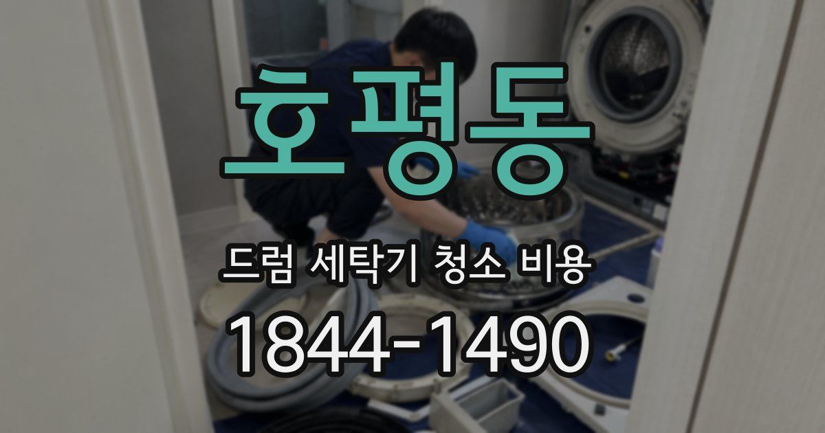호평동 드럼 세탁기 청소 비용