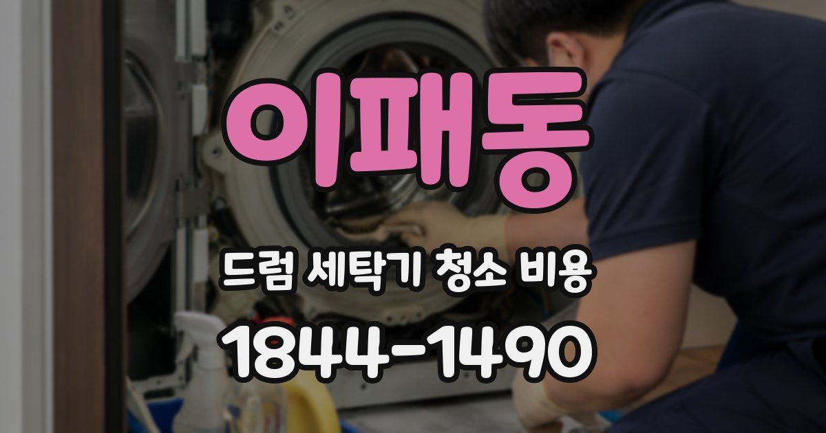 이패동 드럼 세탁기 청소 비용