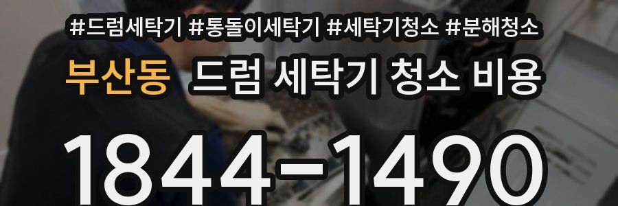 부산동 드럼 세탁기 청소 비용