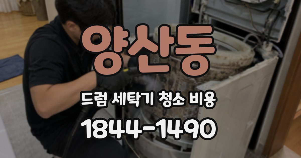 양산동 드럼 세탁기 청소 비용