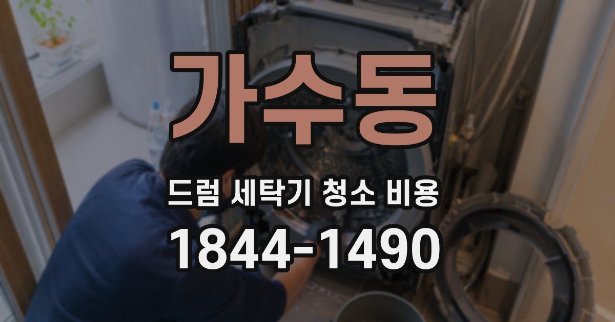 가수동 드럼 세탁기 청소 비용