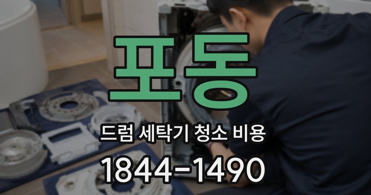 포동 드럼 세탁기 청소 비용