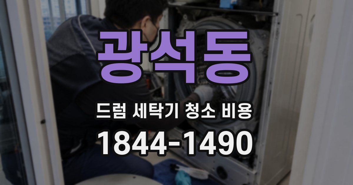 광석동 드럼 세탁기 청소 비용