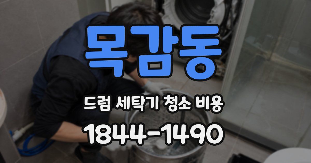 목감동 드럼 세탁기 청소 비용