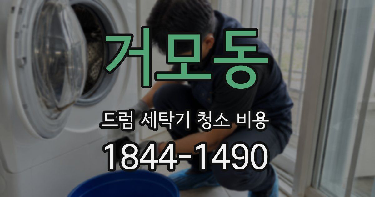 거모동 드럼 세탁기 청소 비용
