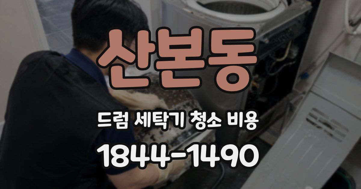산본동 드럼 세탁기 청소 비용