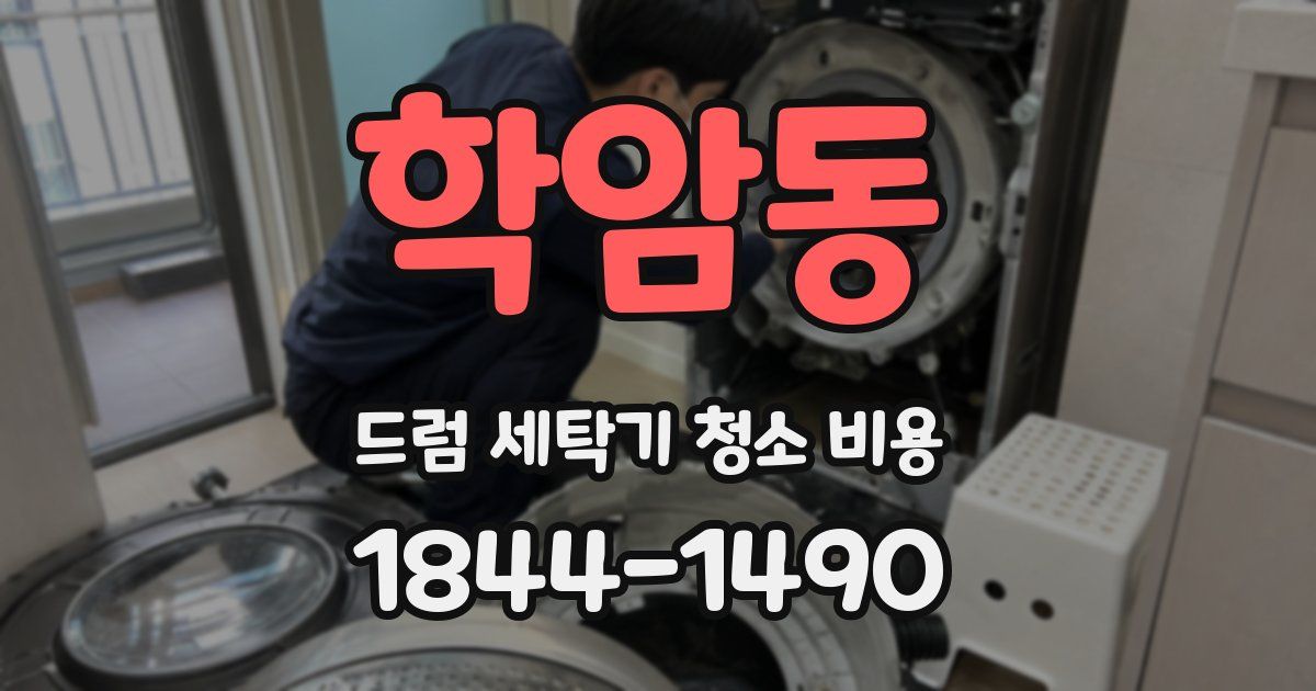 학암동 드럼 세탁기 청소 비용