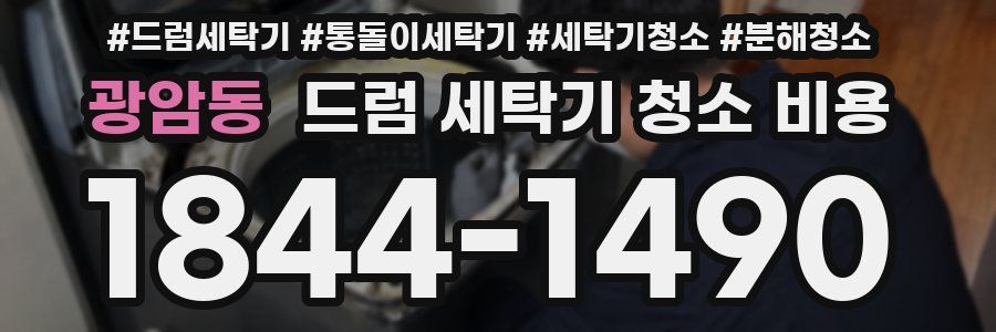 광암동 드럼 세탁기 청소 비용