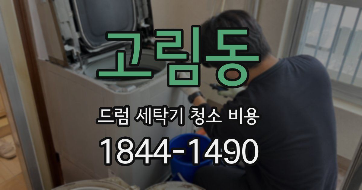 고림동 드럼 세탁기 청소 비용