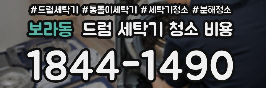 보라동 드럼 세탁기 청소 비용