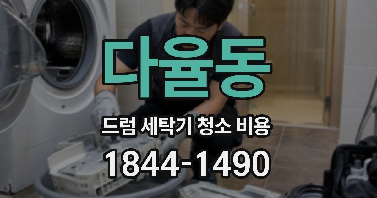 다율동 드럼 세탁기 청소 비용