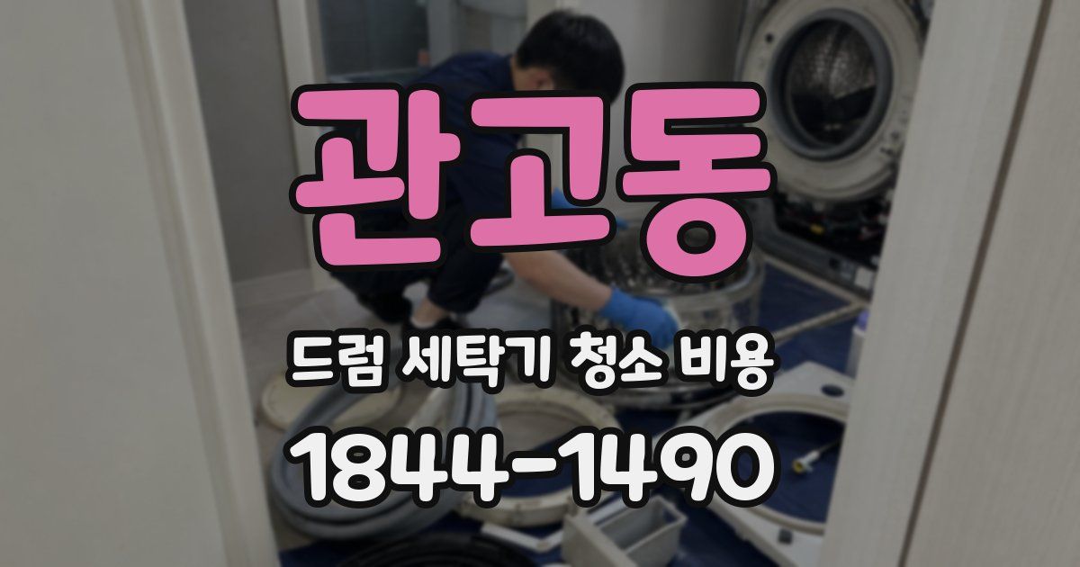 관고동 드럼 세탁기 청소 비용