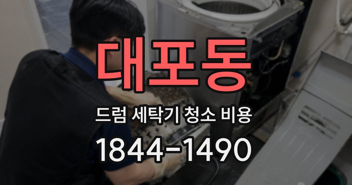 대포동 드럼 세탁기 청소 비용