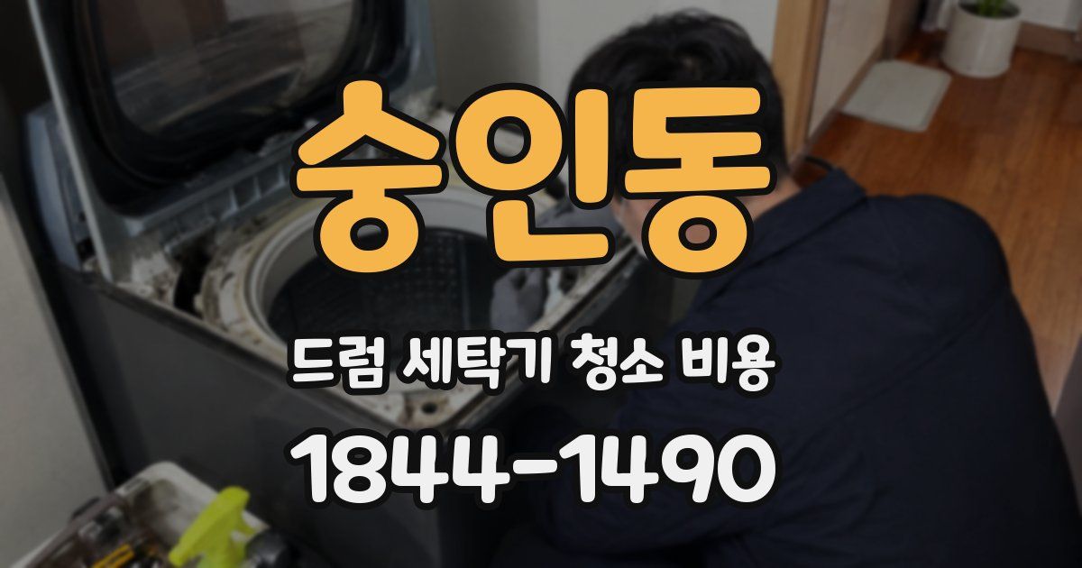 숭인동 드럼 세탁기 청소 비용