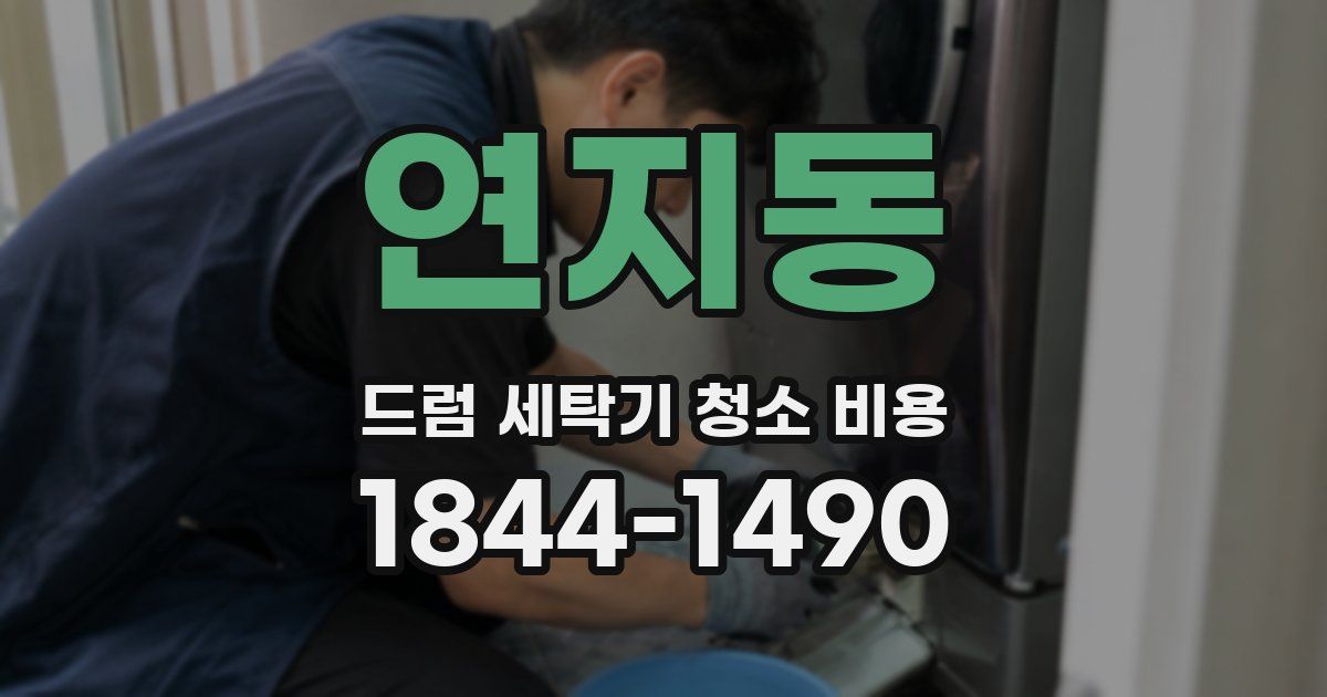 연지동 드럼 세탁기 청소 비용