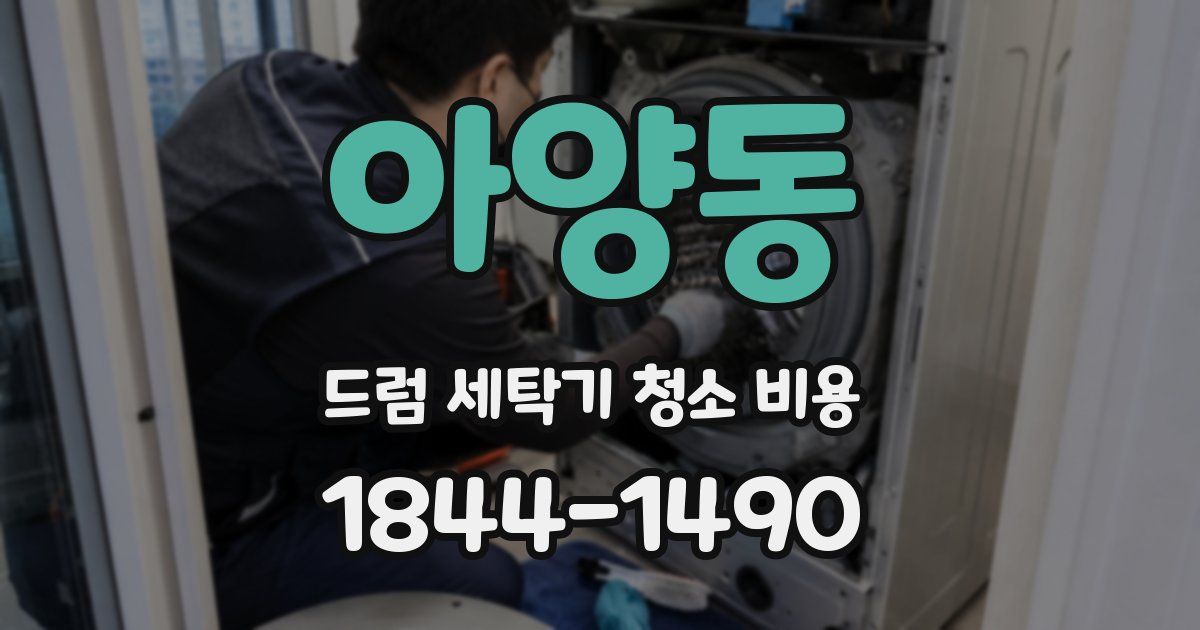 아양동 드럼 세탁기 청소 비용