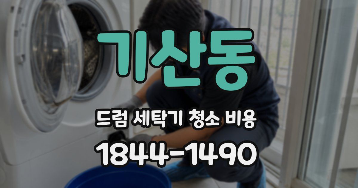 기산동 드럼 세탁기 청소 비용