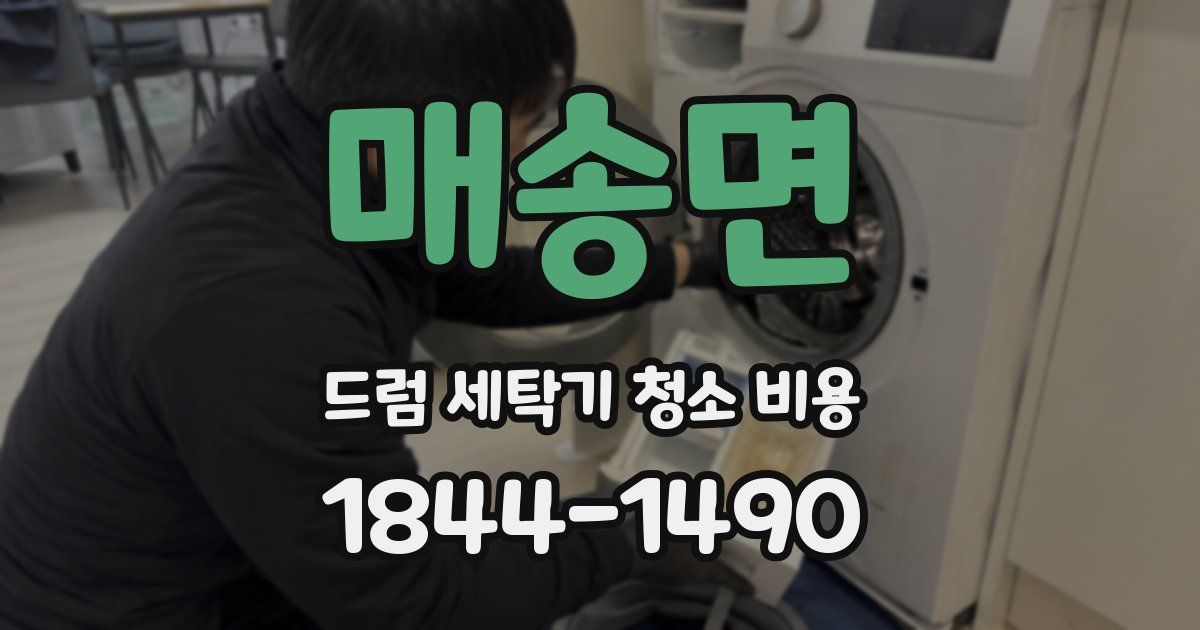 매송면 드럼 세탁기 청소 비용