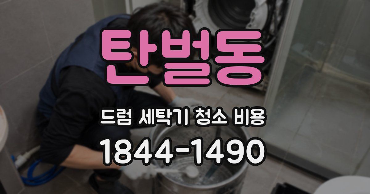 탄벌동 드럼 세탁기 청소 비용