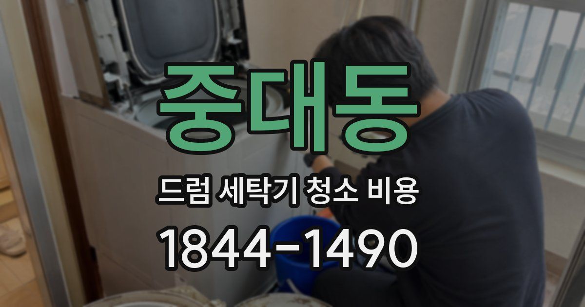 중대동 드럼 세탁기 청소 비용