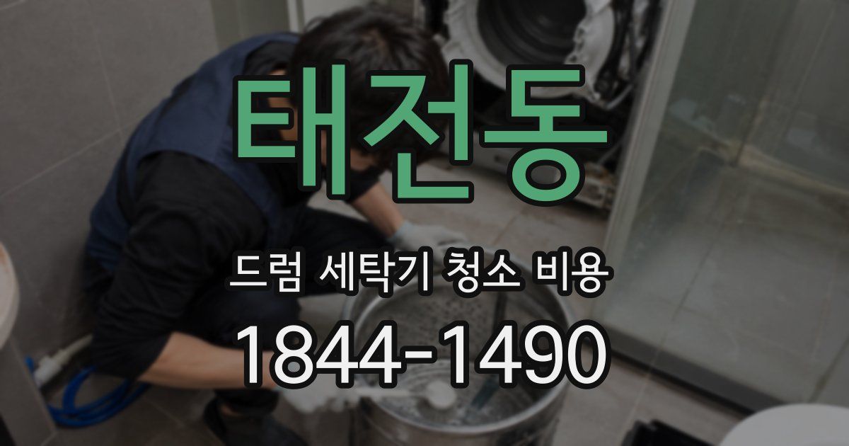 태전동 드럼 세탁기 청소 비용