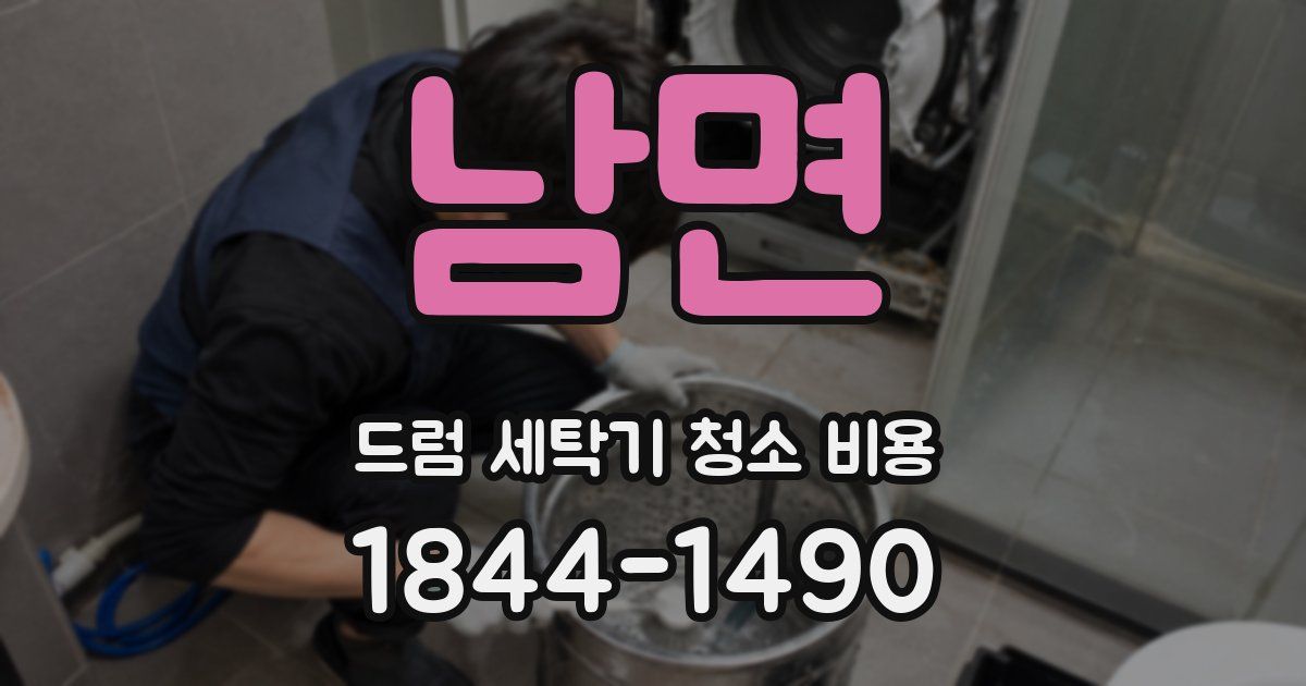 남면 드럼 세탁기 청소 비용