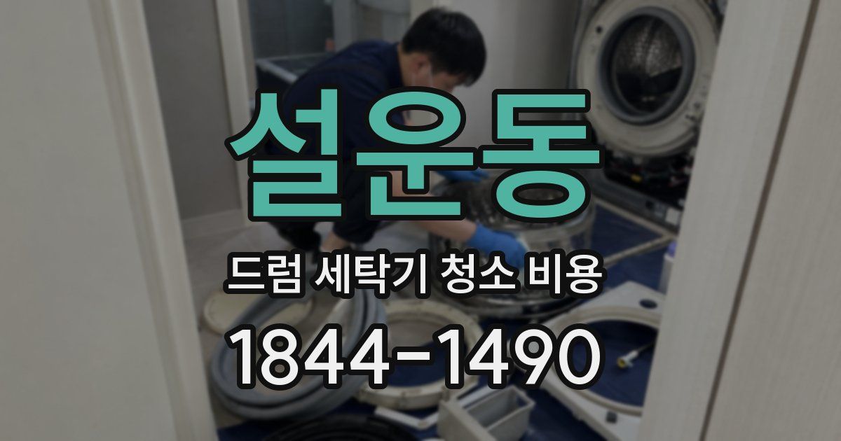 설운동 드럼 세탁기 청소 비용