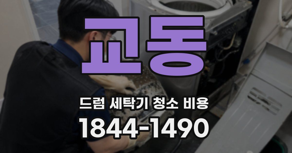 교동 드럼 세탁기 청소 비용