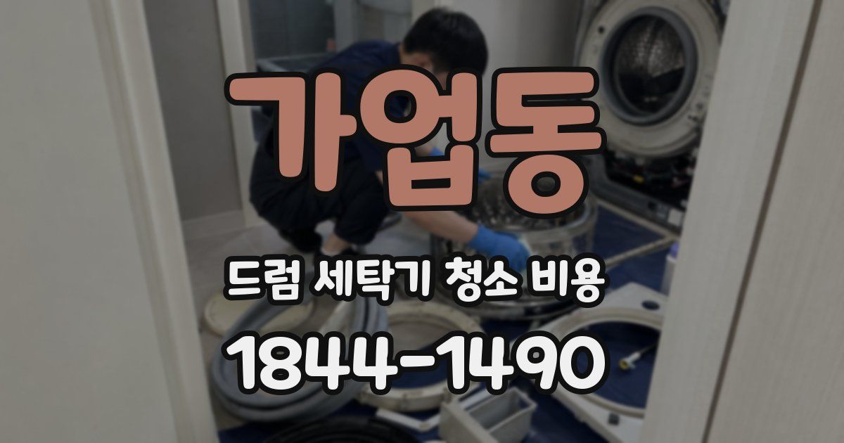 가업동 드럼 세탁기 청소 비용