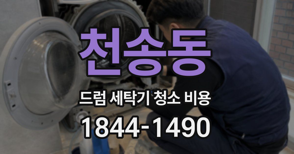 천송동 드럼 세탁기 청소 비용
