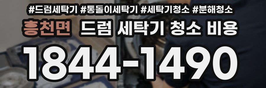 흥천면 드럼 세탁기 청소 비용