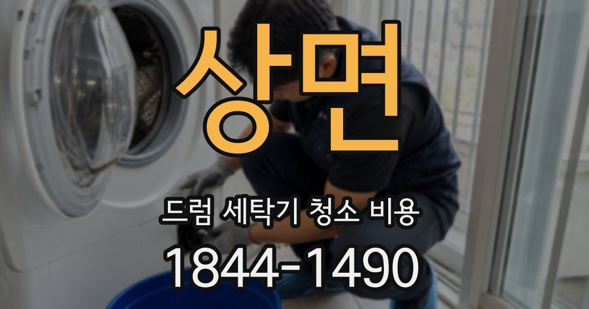 상면 드럼 세탁기 청소 비용