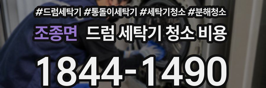 조종면 드럼 세탁기 청소 비용