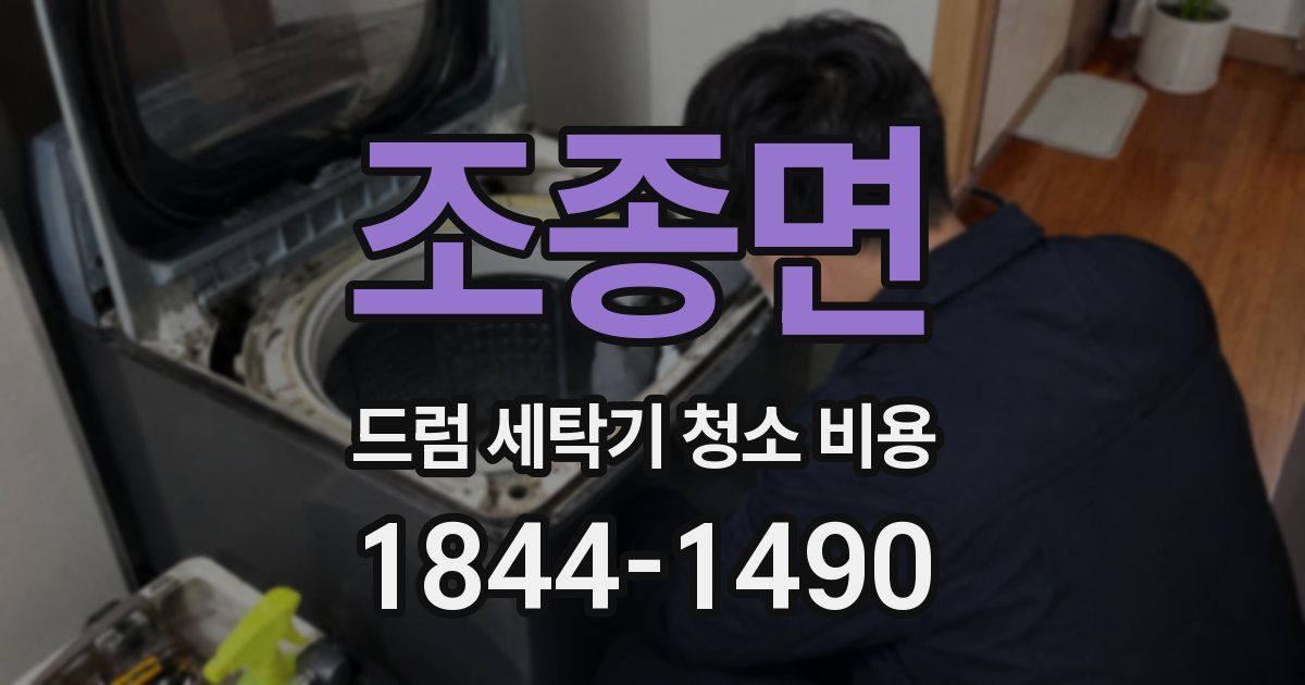 조종면 드럼 세탁기 청소 비용