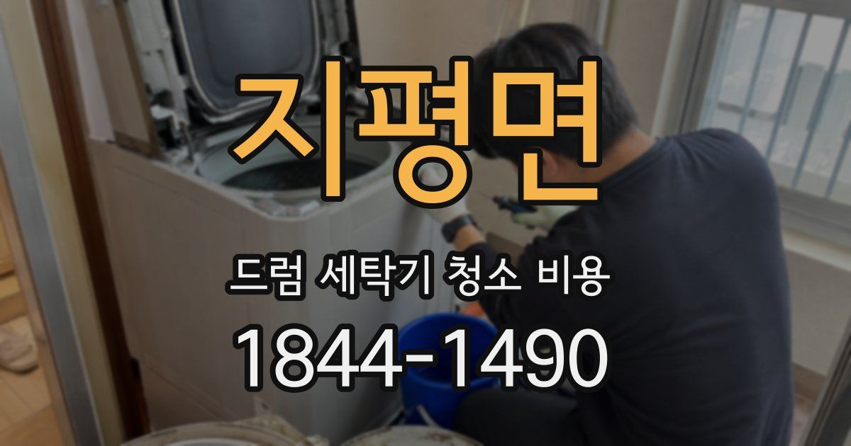 지평면 드럼 세탁기 청소 비용