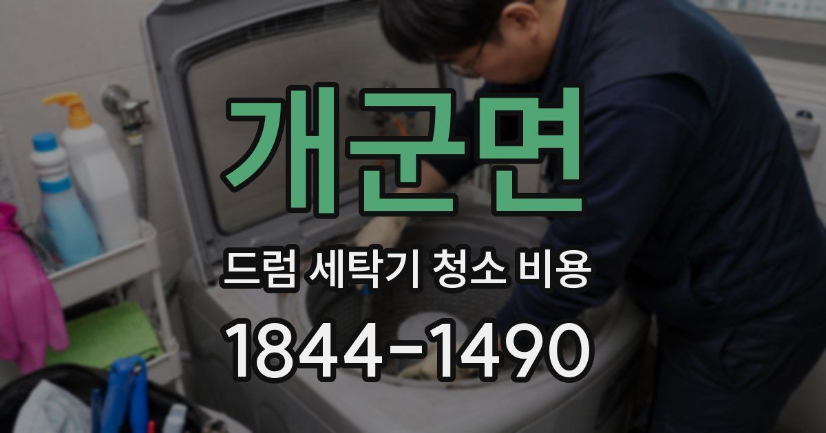 개군면 드럼 세탁기 청소 비용