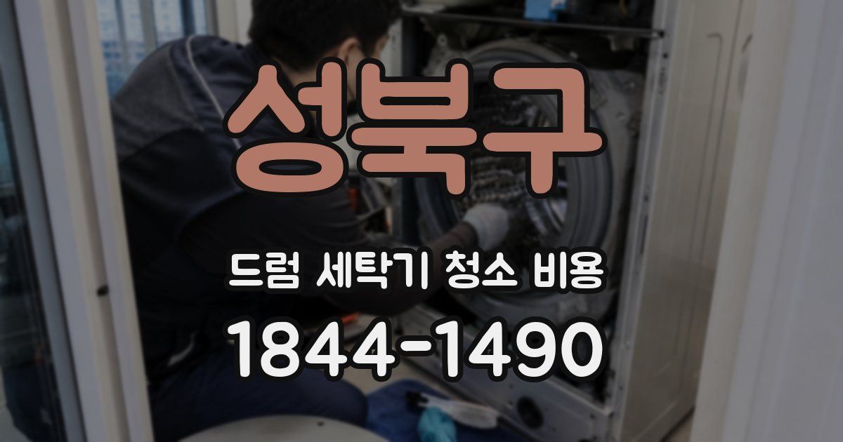 성북구 드럼 세탁기 청소 비용