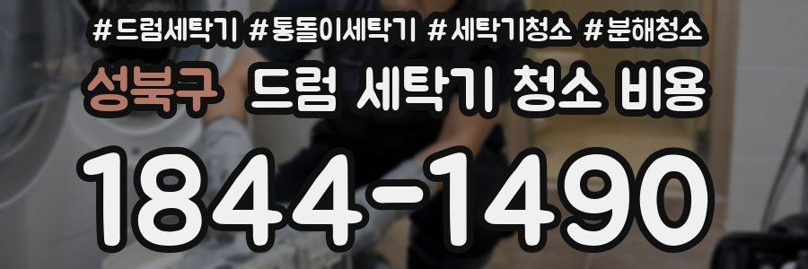성북구 드럼 세탁기 청소 비용