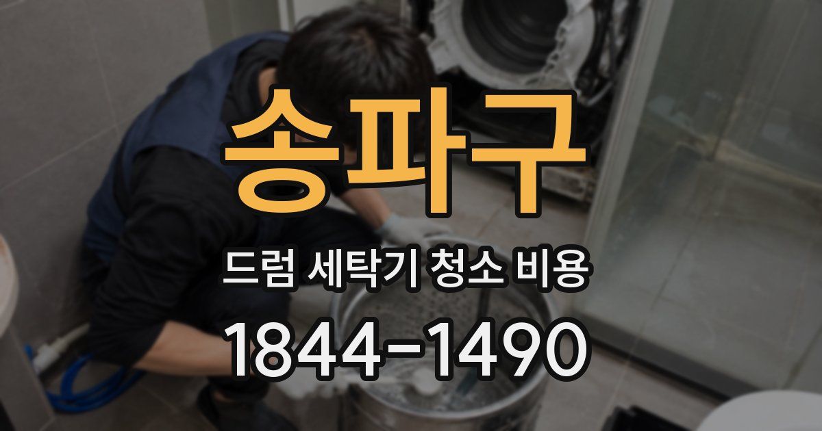 송파구 드럼 세탁기 청소 비용