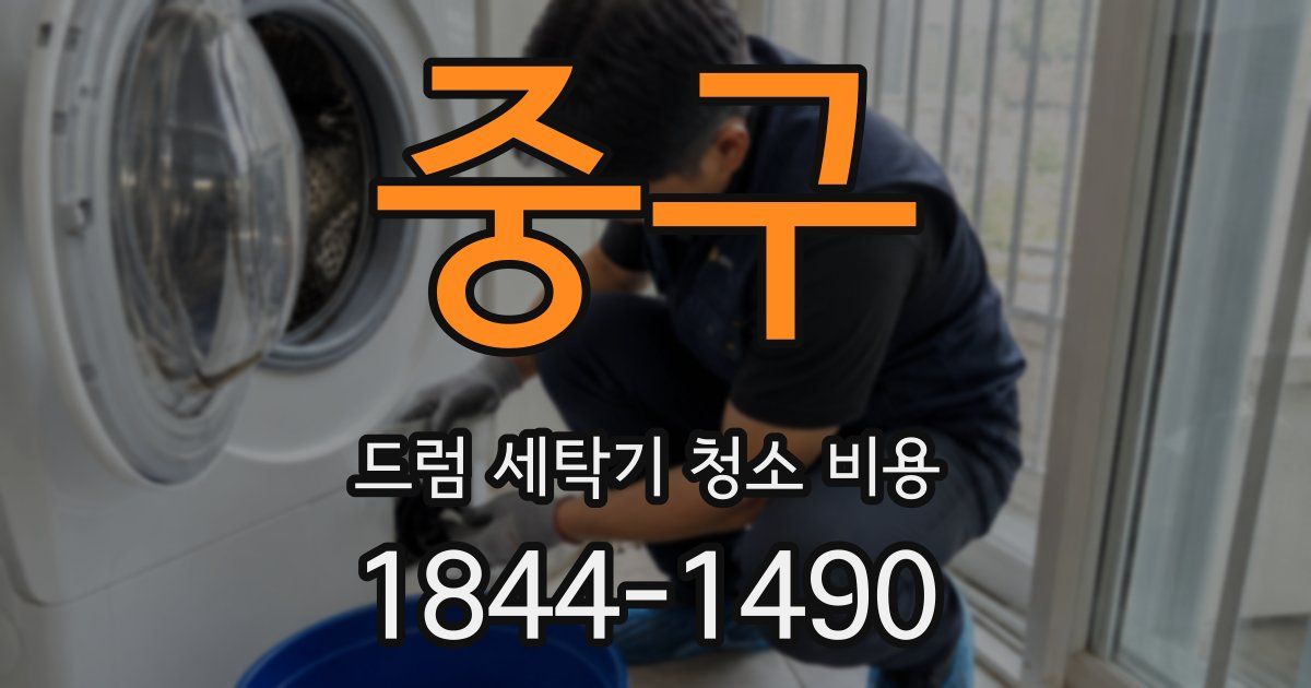 중구 드럼 세탁기 청소 비용
