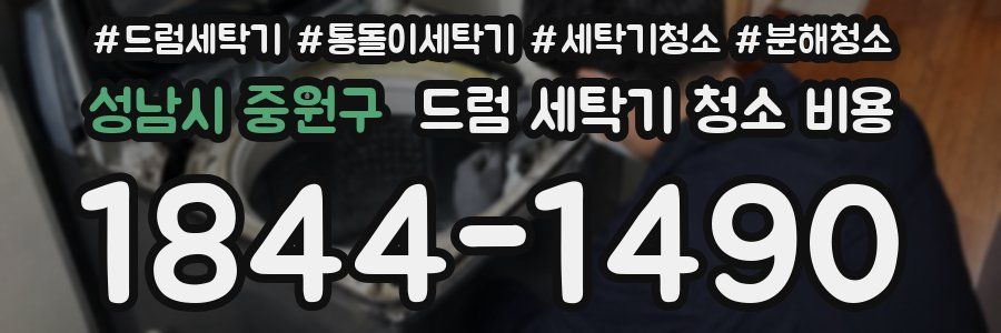 성남시 중원구 드럼 세탁기 청소 비용