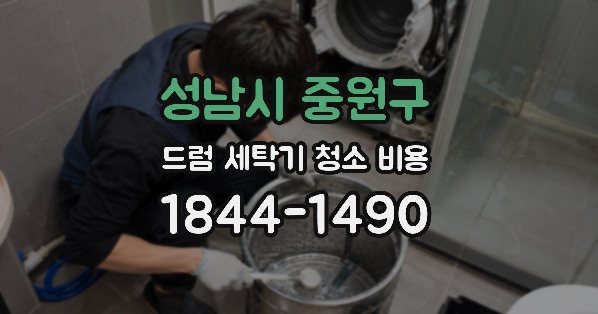 성남시 중원구 드럼 세탁기 청소 비용