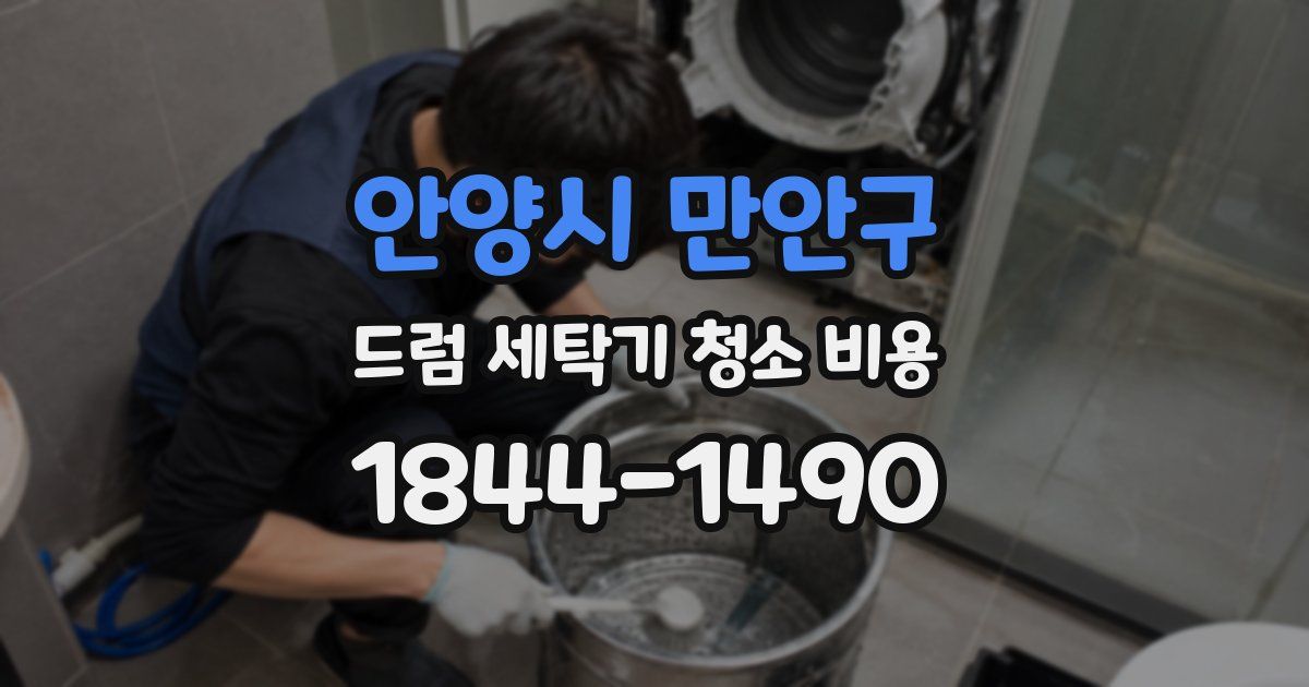 안양시 만안구 드럼 세탁기 청소 비용