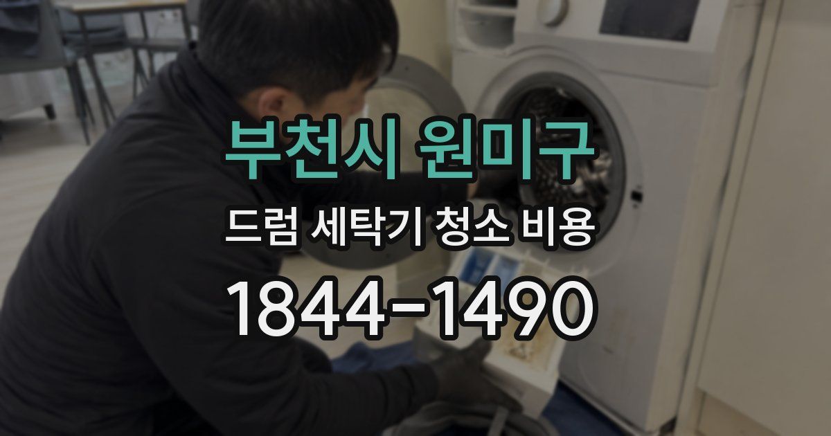 부천시 원미구 드럼 세탁기 청소 비용
